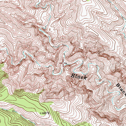 Topographic Map of Franks Canyon, NM