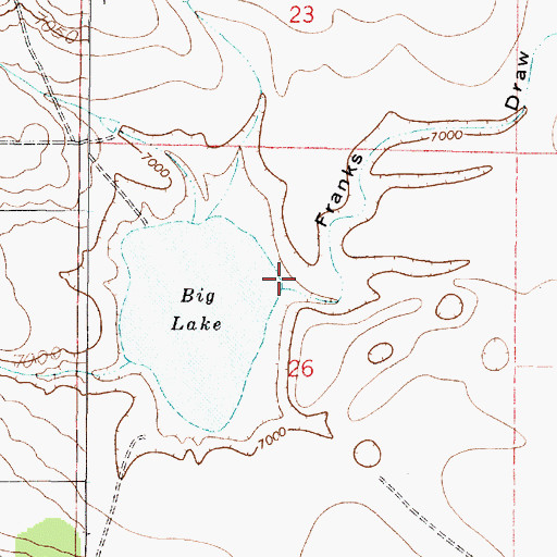 Topographic Map of Franks Draw, NM