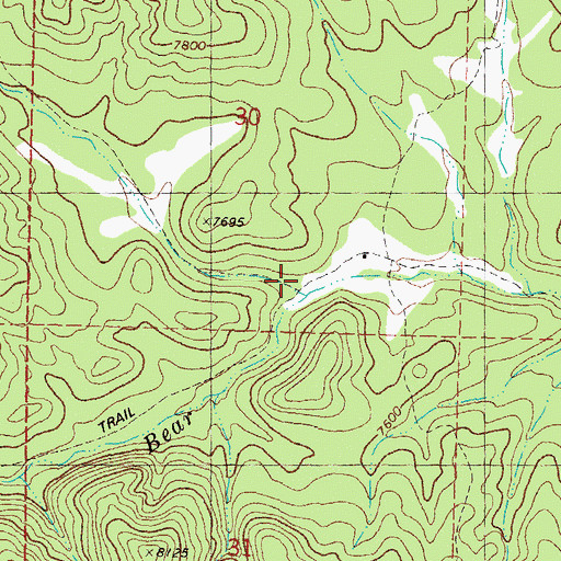 Topographic Map of Franks Place, NM