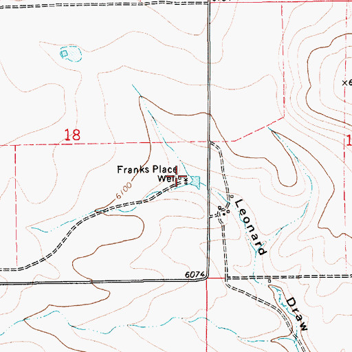 Topographic Map of Franks Place Well, NM