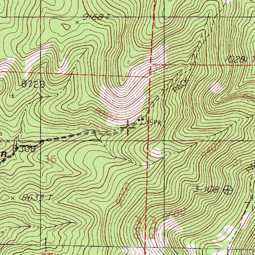 Topographic Map of Frenchies Cabin, NM