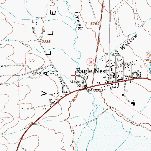 Topographic Map of Frolic Creek, NM
