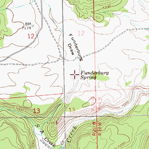 Topographic Map of Funderburg Spring, NM