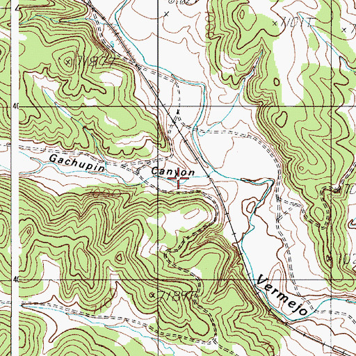 Topographic Map of Gachupin Canyon, NM