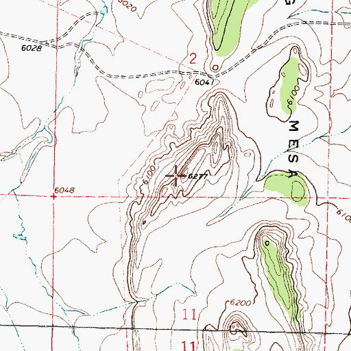 Topographic Map of Gag Mesa, NM