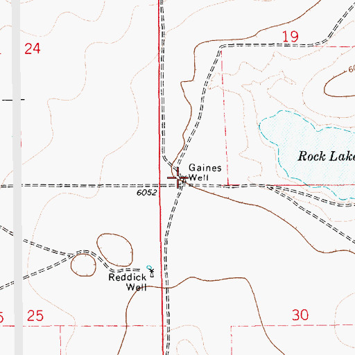Topographic Map of Gaines Well, NM