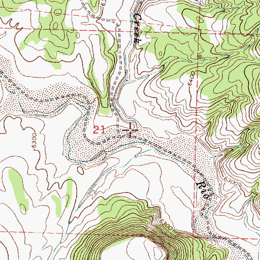 Topographic Map of Gallegos Creek, NM