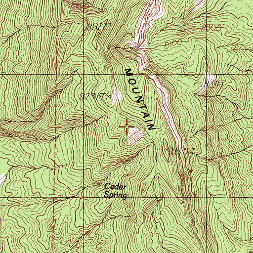 Topographic Map of Gallina Mountain, NM