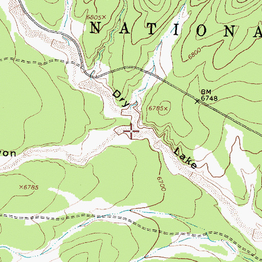 Topographic Map of Gallinas Canyon, NM