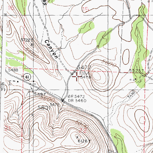 Topographic Map of Gallinas Canyon, NM