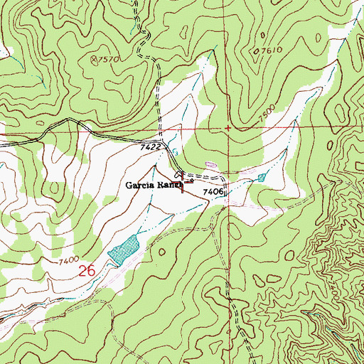 Topographic Map of Garcia Ranch, NM