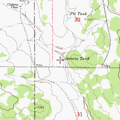 Topographic Map of Garcia Tank, NM