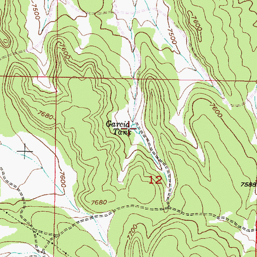Topographic Map of Garcia Tank, NM