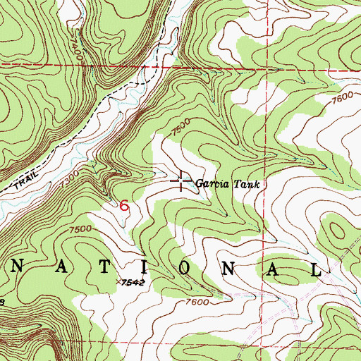 Topographic Map of Garcia Tank, NM