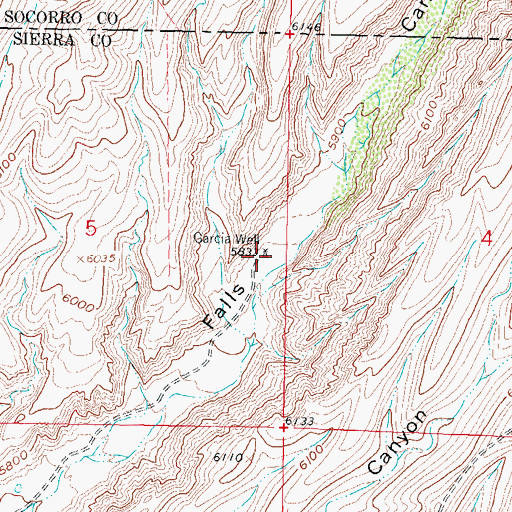 Topographic Map of Garcia Well, NM