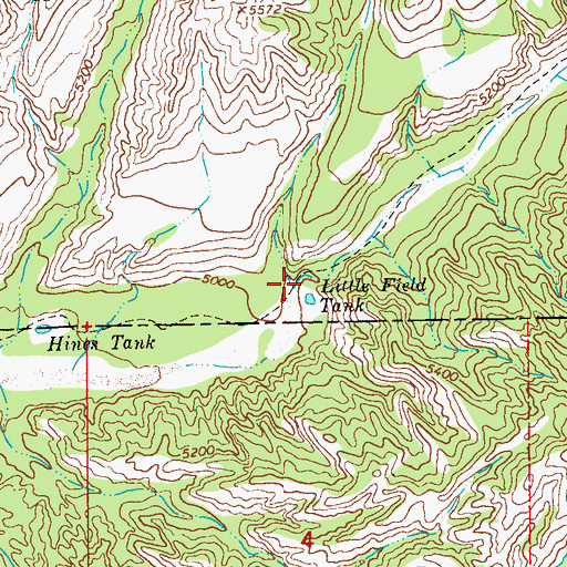 Topographic Map of Garolen Gulch, NM