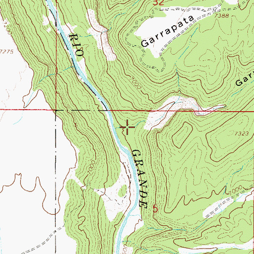 Topographic Map of Garrapata Canyon, NM