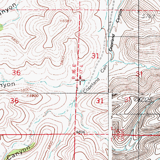 Topographic Map of Garst Canyon, NM