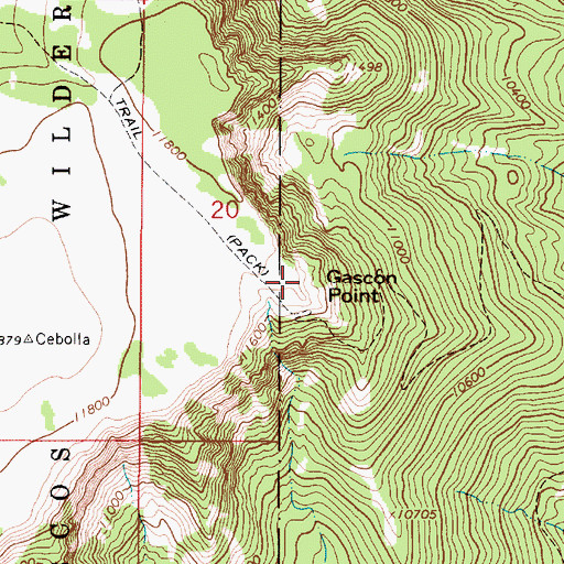 Topographic Map of Gascon Point, NM