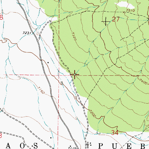 Topographic Map of Gato Canyon, NM