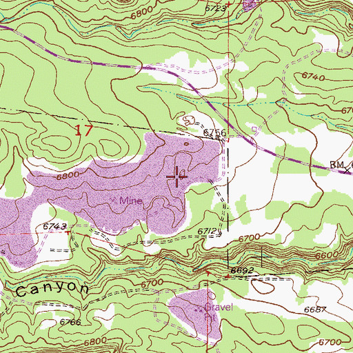 Topographic Map of General Pumice Mine, NM