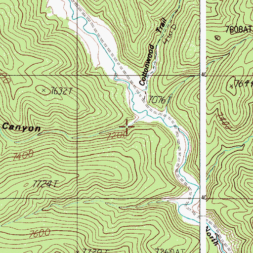 Topographic Map of Get Away Canyon, NM