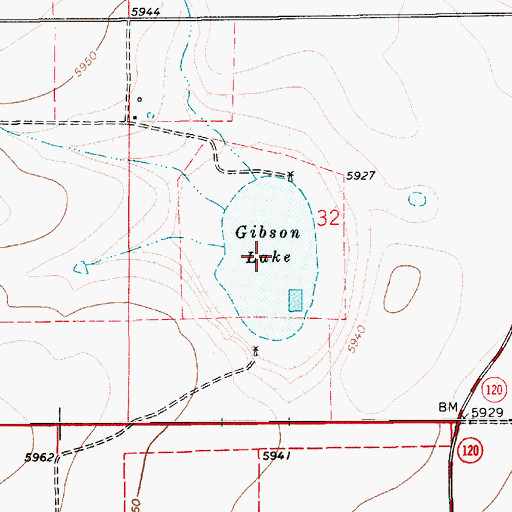 Topographic Map of Gibson Lake, NM