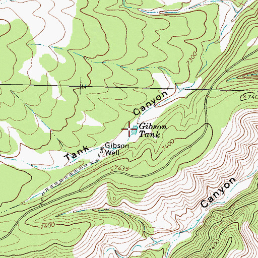 Topographic Map of Gibson Tank, NM