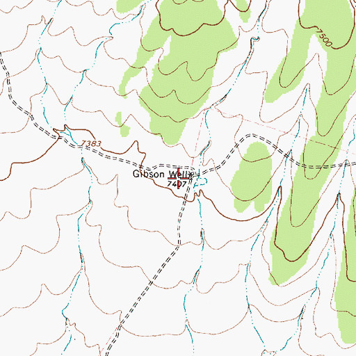 Topographic Map of Gibson Well, NM