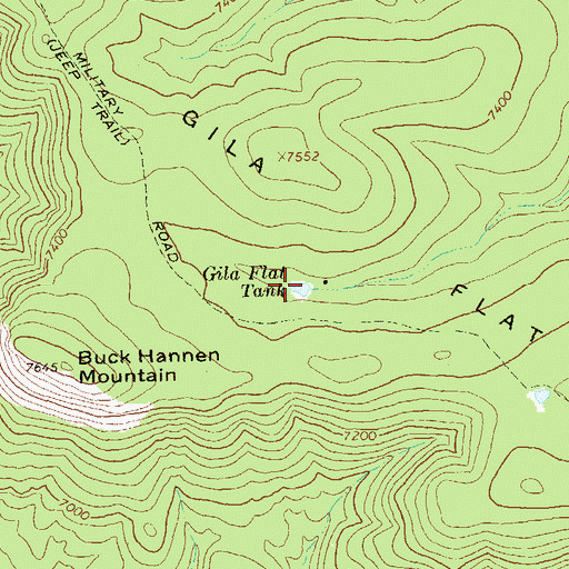 Topographic Map of Gila Flat Tank, NM