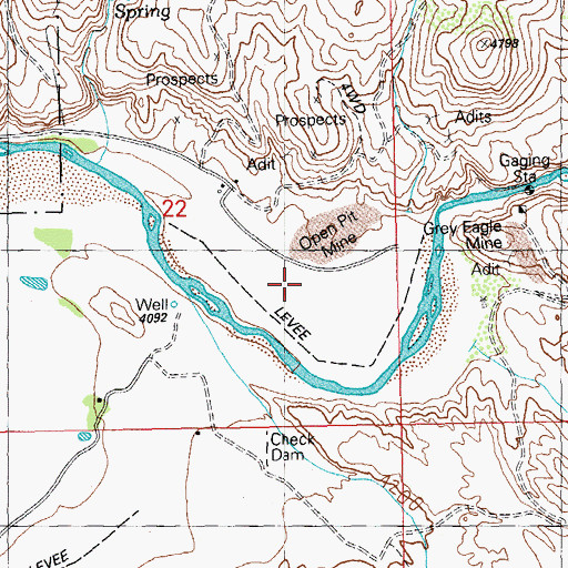 Topographic Map of Gila Middle Box, NM