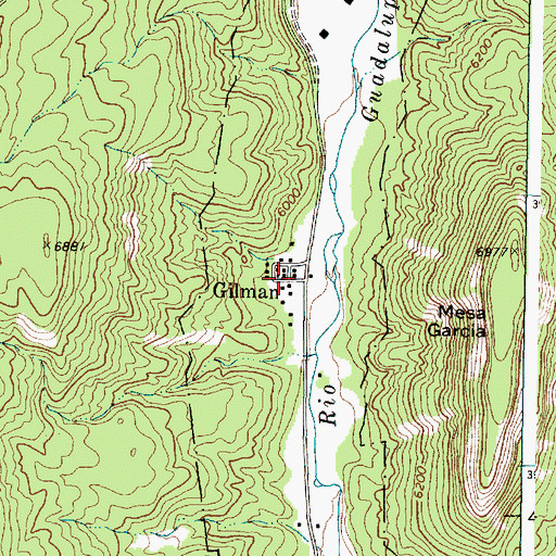 Topographic Map of Gilman, NM