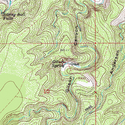 Topographic Map of Gilson Spring, NM