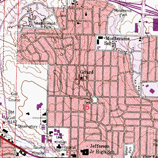 Topographic Map of Girard Church, NM