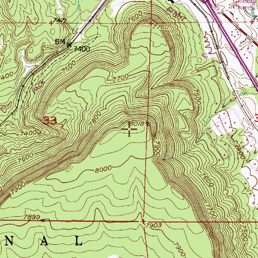 Topographic Map of Glorieta Mesa, NM