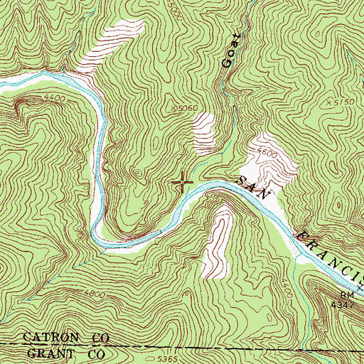 Topographic Map of Goat Basin Canyon, NM