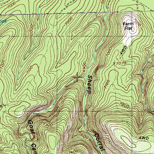 Topographic Map of Goat Canyon, NM