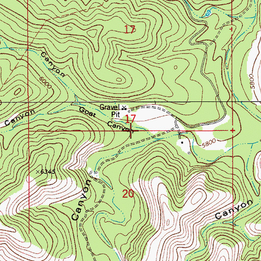 Topographic Map of Goat Canyon, NM