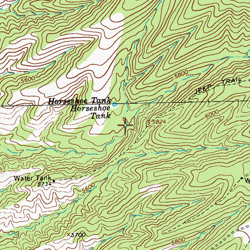 Topographic Map of Goat Corral Canyon, NM