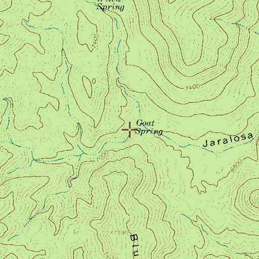 Topographic Map of Goat Spring, NM