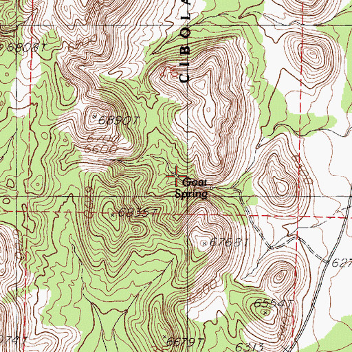 Topographic Map of Goat Spring, NM