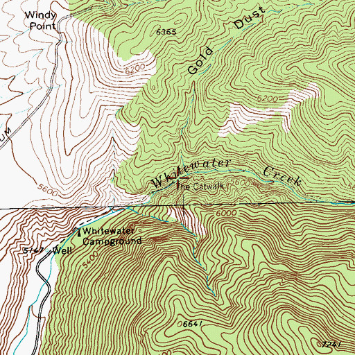 Topographic Map of Gold Dust Gulch, NM