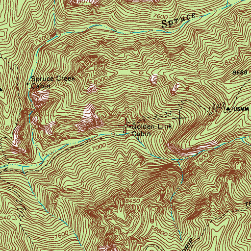 Topographic Map of Golden Link Cabin, NM