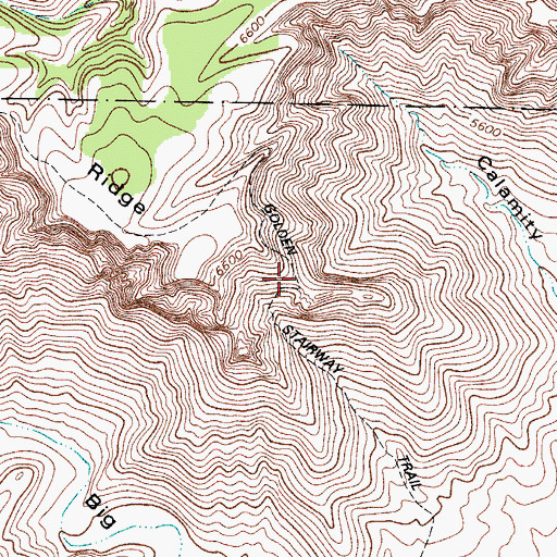 Topographic Map of Golden Stairway Trail, NM