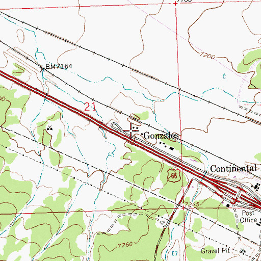 Topographic Map of Gonzales, NM