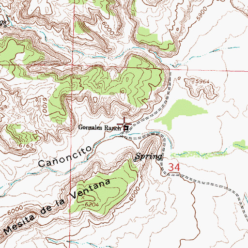 Topographic Map of Gonzales Ranch, NM