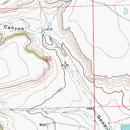 Topographic Map of Goodin Canyon, NM
