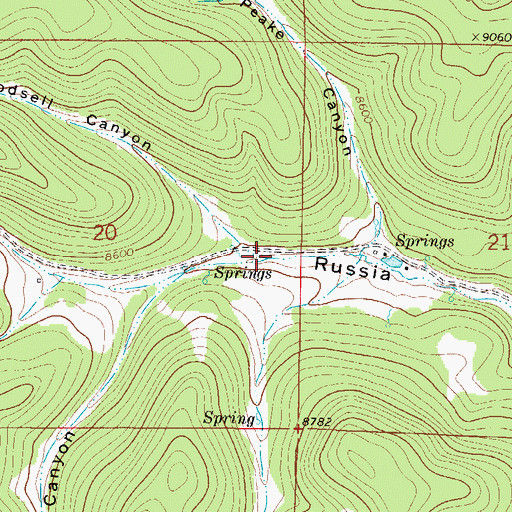 Topographic Map of Goodsell Canyon, NM