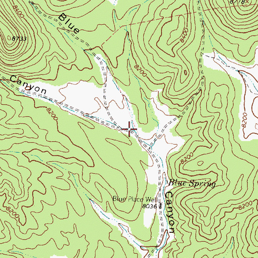 Topographic Map of Gooseberry Canyon, NM