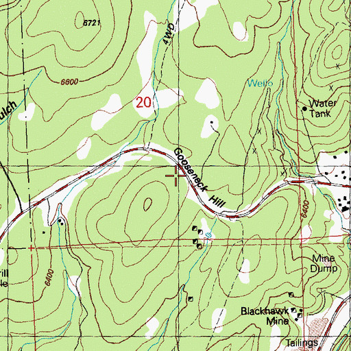 Topographic Map of Gooseneck Hill, NM